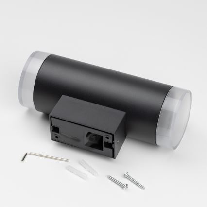 Brilagi - LED RGBW dimmbar utomhus väggarmatur MATERA 2xGU10/4,8W/230V 3000K IP54 svart + fjärrkontroll