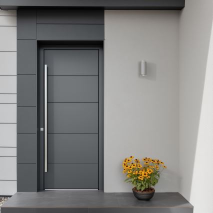 Brilagi - LED RGBW dimbar utomhus väggarmatur MATERA 2xGU10/6W/230V 3000K IP54 grå + fjärrkontroll