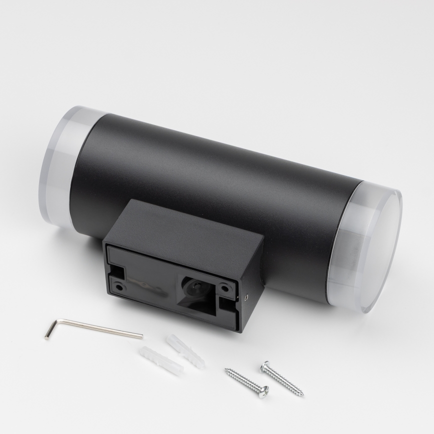 Brilagi - LED RGBW dimmbar utomhus väggarmatur MATERA 2xGU10/6W/230V 3000K IP54 svart + fjärrkontroll