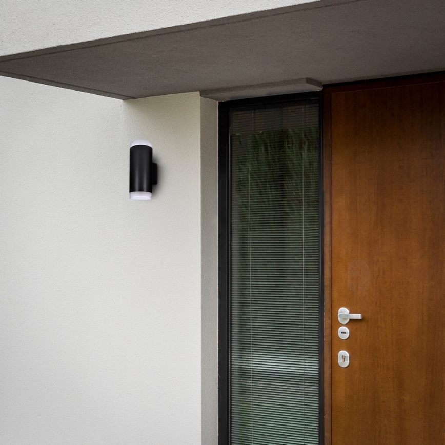 Brilagi - LED RGBW dimmbar utomhus väggarmatur MATERA 2xGU10/6W/230V 3000K IP54 svart + fjärrkontroll