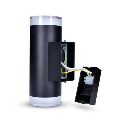 Brilagi - LED RGBW dimmbar utomhus väggarmatur MATERA 2xGU10/6W/230V 3000K IP54 svart + fjärrkontroll