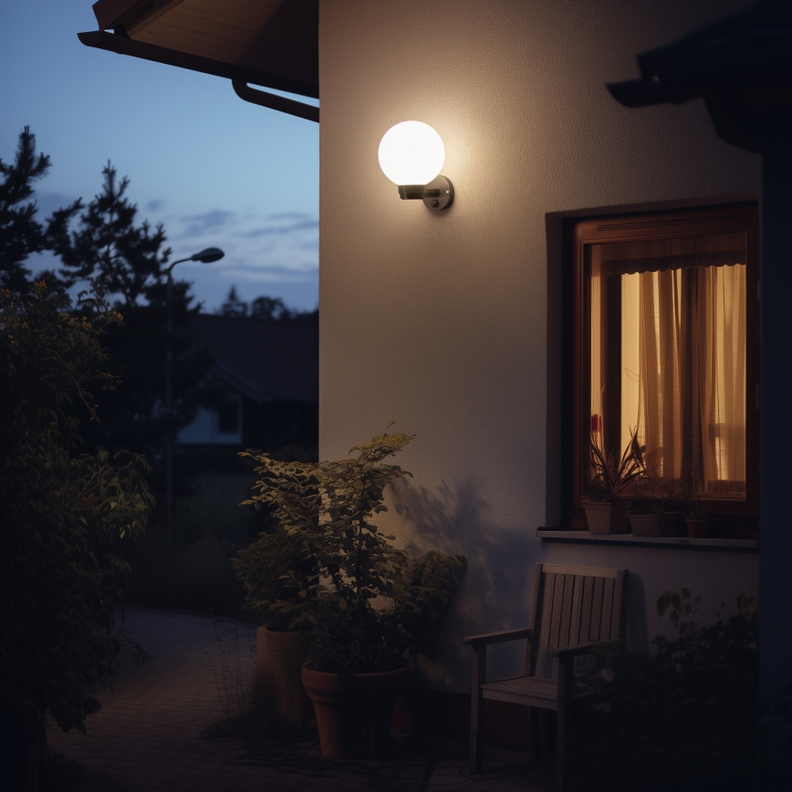 BRILAGI - LED RGBW dimbar utomhusväggarmatur HARBOR 1xE27/12W/230V 2700-6500K IP33 svart/vit