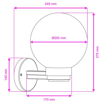 BRILAGI - LED RGBW dimbar utomhusväggarmatur HARBOR 1xE27/12W/230V 2700-6500K IP33 svart/vit