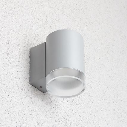Brilagi - LED RGBW Dimbar utomhusväggarmatur MATERA 1xGU10/4,8W/230V 3000K IP54 grå + fjärrkontroll
