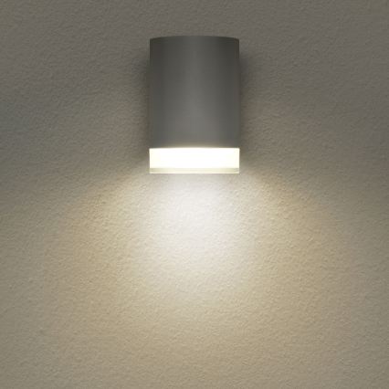 Brilagi - LED RGBW Dimbar utomhusväggarmatur MATERA 1xGU10/4,8W/230V 3000K IP54 grå + fjärrkontroll