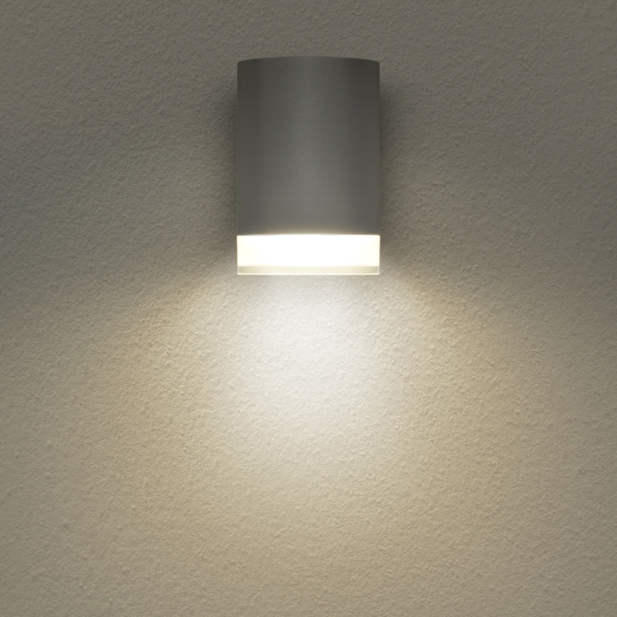 Brilagi - LED RGBW Dimbar utomhusväggarmatur MATERA 1xGU10/4,8W/230V 3000K IP54 grå + fjärrkontroll