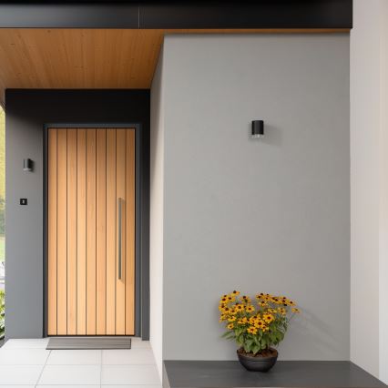 Brilagi - LED RGBW dimbar utomhusväggarmatur MATERA 1xGU10/6W/230V 3000K IP54 svart + fjärrkontroll