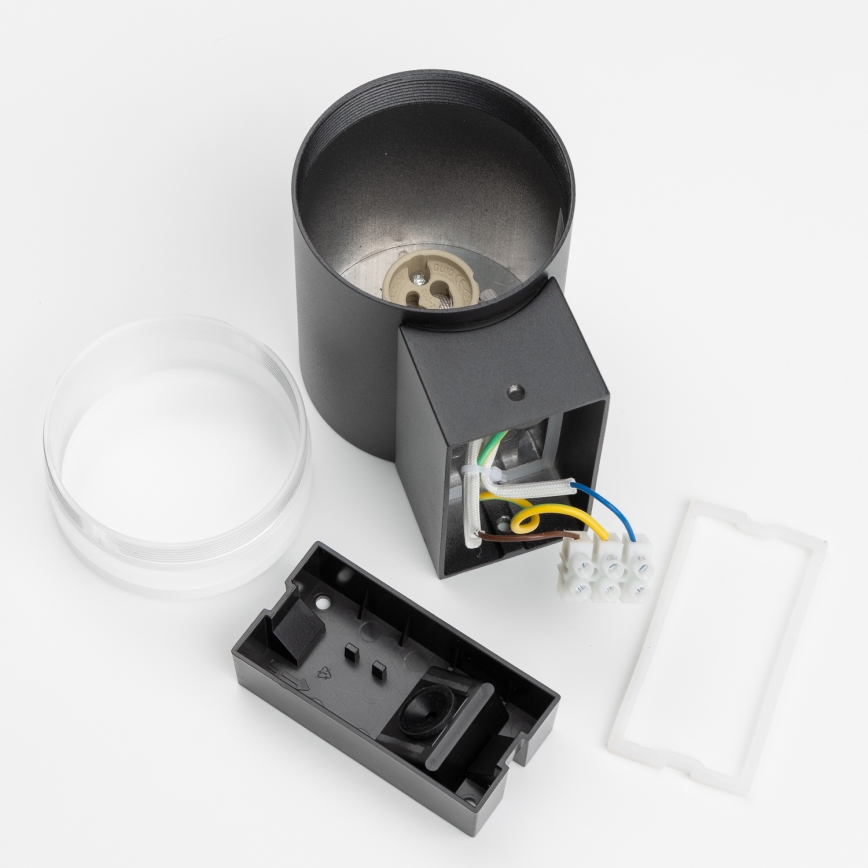 Brilagi - LED RGBW dimbar utomhusväggarmatur MATERA 1xGU10/6W/230V 3000K IP54 svart + fjärrkontroll