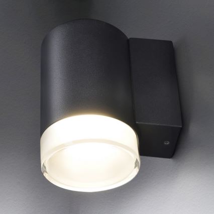 Brilagi - LED RGBW dimbar utomhusväggarmatur MATERA 1xGU10/6W/230V 3000K IP54 svart + fjärrkontroll