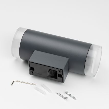 Brilagi - LED RGBW dimbar utomhusvägglampa MATERA 2xGU10/6W/230V 3000K IP54 antracit + fjärrkontroll