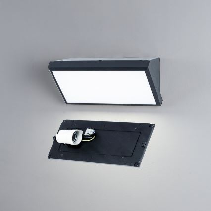 Brilagi - LED RGBW dimbar utomhus väggarmatur TRIANGLE 1xE27/9W/230V 2700-6500K IP65 antracit