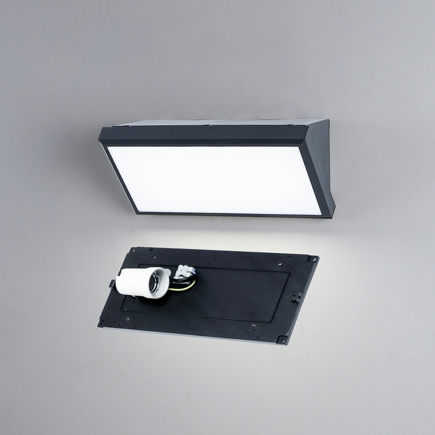 Brilagi - LED RGBW dimbar utomhus väggarmatur TRIANGLE 1xE27/9W/230V 2700-6500K IP65 antracit