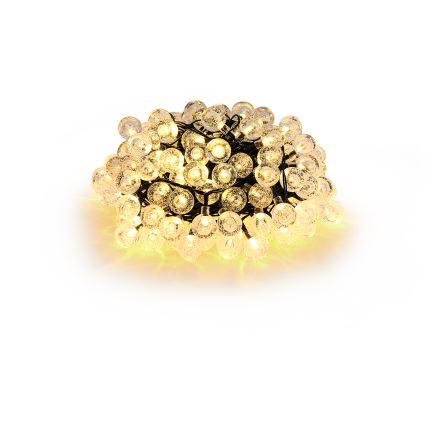 BRILAGI - LED solcellsljusslinga BUBBLE 200xLED/8 funktioner 20 m IP65 varmvit 800 mAh