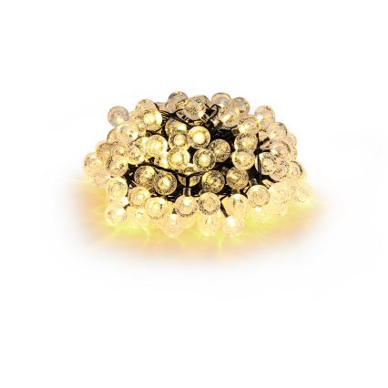 Brilagi - LED solcellsdriven dekorationsljusslinga BUBBLE 300 LED/8 ljuslägen 30 m IP65 varmvit 500 mAh