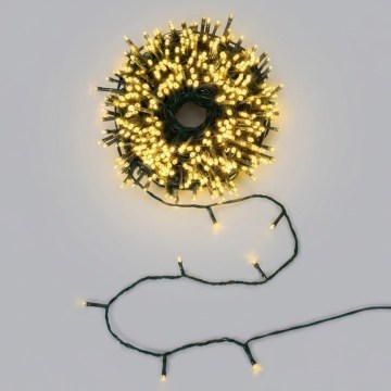 BRILAGI - LED solcellsdriven julslinga 300 LED/8 funktioner 32 m 1200 mAh IP65 varmvit