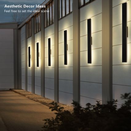 Brilagi - Dimbar LED-solcellsdriven väggarmatur SUN LED/5,5W/230V 100 cm 6000 mAh IP44