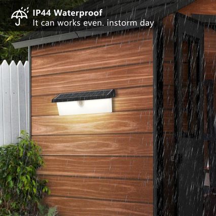 Brilagi - LED solcellsvägglampa med sensor SUN RAY LED/6W/3,7V 2200 mAh IP44