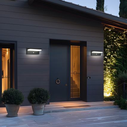 Brilagi - LED solcellsvägglampa med sensor SUN SENSE LED/10W/3,7V 4000 mAh IP44