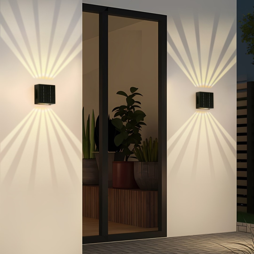 Brilagi - LED Solcellsvägglampa BLOCK LED/2W/3,7V 1300 mAh IP44