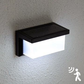 Brilagi - LED solcellsvägglampa med rörelse- och skymningssensor BRICK LED/12W/5,5V 1200 mAh IP65