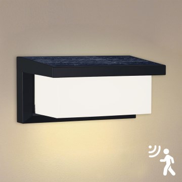 Brilagi - LED solcellsvägglampa med rörelse- och skymningssensor BRICKY LED/5W/6V 4000 mAh IP65