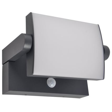 Brilagi - LED solcellsvägglampa med rörelse- och skymningssensor ANKLE LED/10W/3,7V 3000 mAh 4000K IP65 antracit