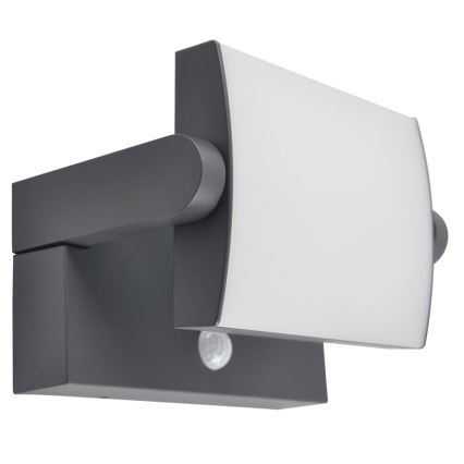 Brilagi - LED solcellsvägglampa med rörelse- och skymningssensor ANKLE LED/10W/3,7V 3000 mAh 4000K IP65 antracit