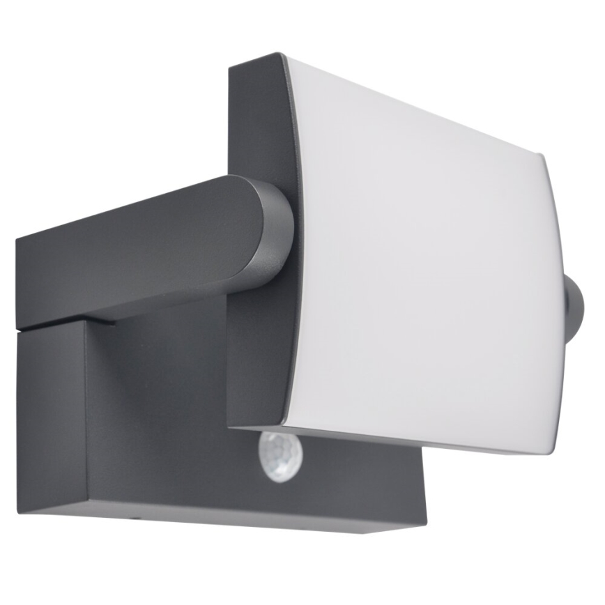 Brilagi - LED solcellsvägglampa med rörelse- och skymningssensor ANKLE LED/10W/3,7V 3000 mAh 4000K IP65 antracit