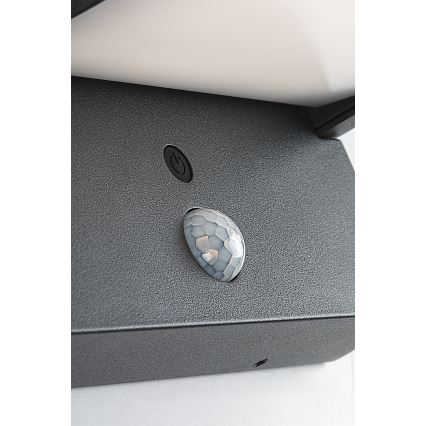 Brilagi - LED solcellsvägglampa med rörelse- och skymningssensor ANKLE LED/10W/3,7V 3000 mAh 4000K IP65 antracit