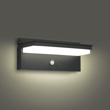 Brilagi - LED solcellsvägglampa med sensor SUN SENSE LED/10W/3,7V 4000 mAh IP44