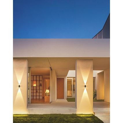 Brilagi - LED solcellsvägglampa PYRAMID LED/2W/3,2V 1300 mAh IP54