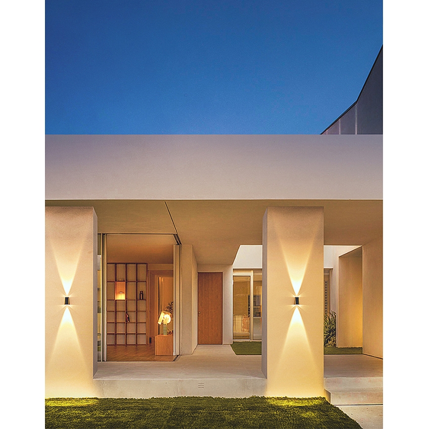 Brilagi - LED solcellsvägglampa PYRAMID LED/2W/3,2V 1300 mAh IP54