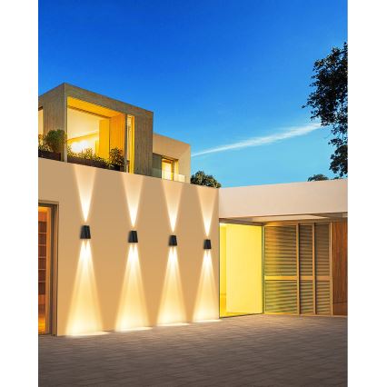 Brilagi - LED solcellsvägglampa PYRAMID LED/2W/3,2V 1300 mAh IP54