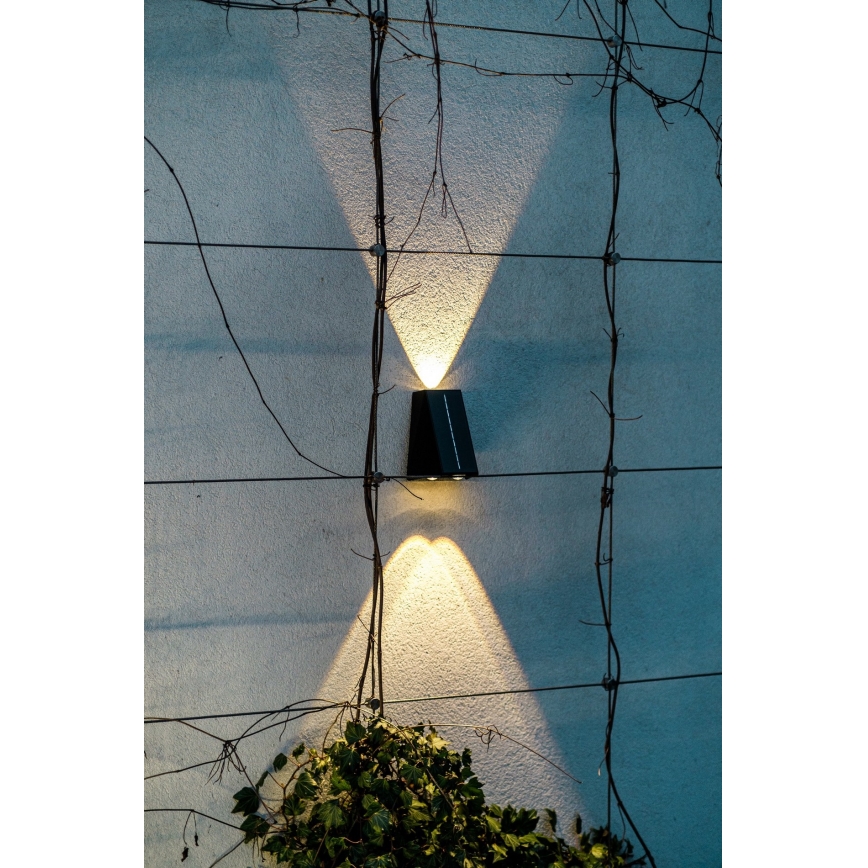 Brilagi - LED solcellsvägglampa PYRAMID LED/2W/3,2V 1300 mAh IP54