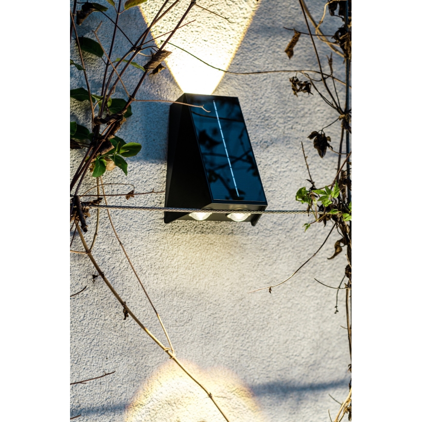 Brilagi - LED solcellsvägglampa PYRAMID LED/2W/3,2V 1300 mAh IP54