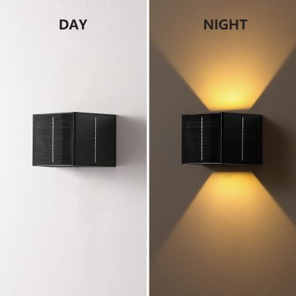 Brilagi - LED Solcellsvägglampa SOLAR CUBE LED/2W/3,2V 1300 mAh IP54