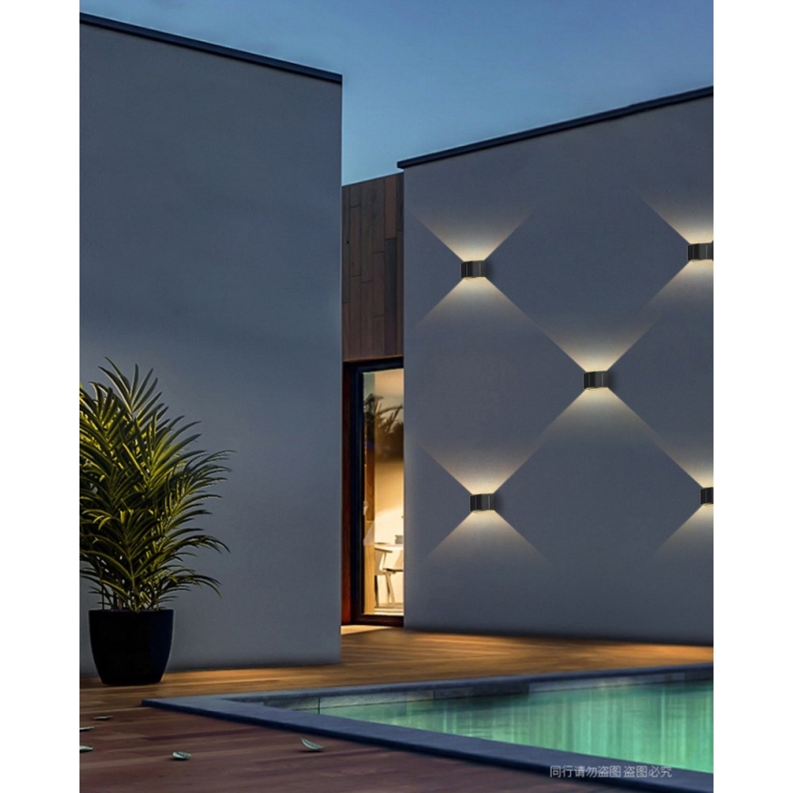 Brilagi - LED Solcellsvägglampa SOLAR CUBE LED/2W/3,2V 1300 mAh IP54