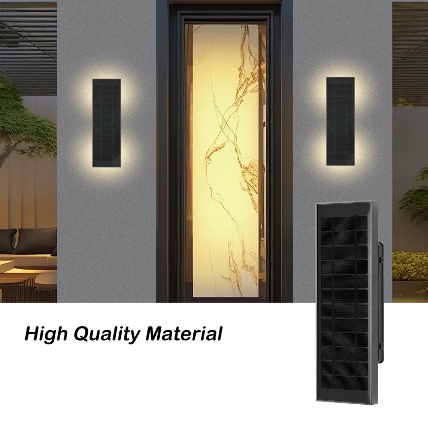 Brilagi - LED Dimmbar solcellsvägglampa SUN LED/2,5W/230V 30 cm 2000 mAh IP44