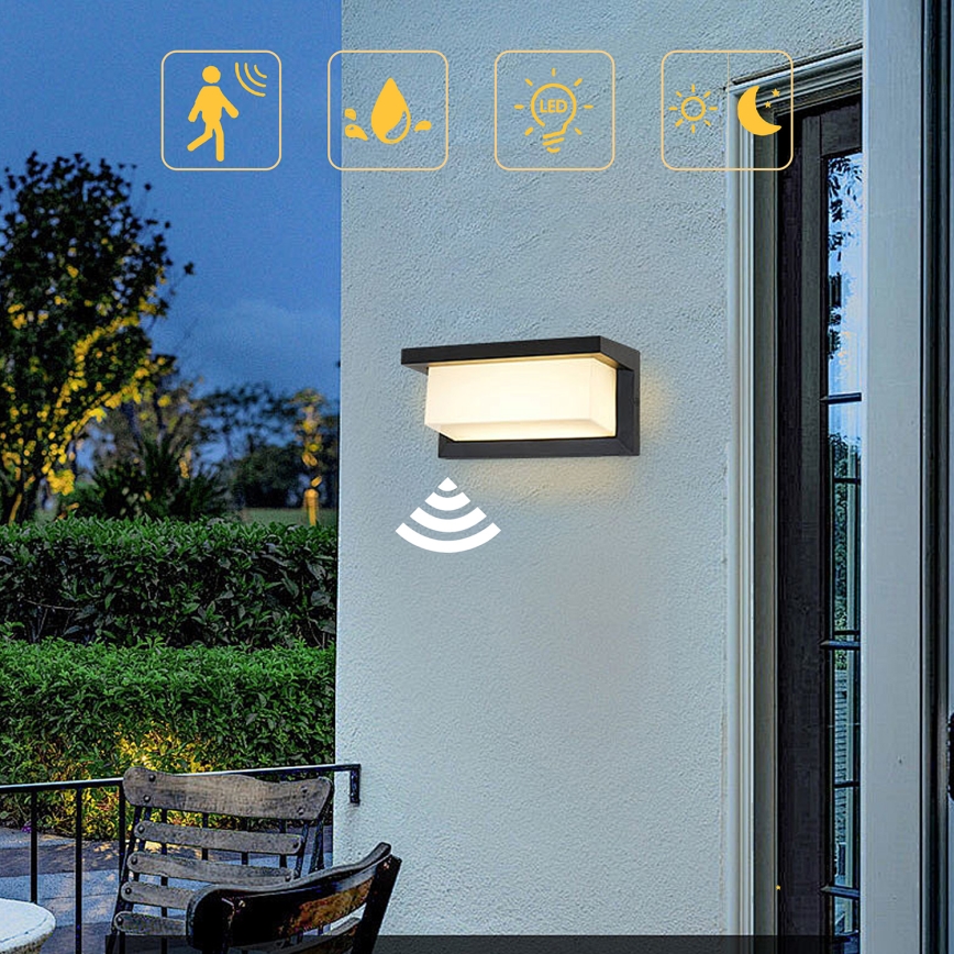 Brilagi - LED solcellsvägglampa med rörelse- och skymningssensor BRICKY LED/5W/6V 4000 mAh IP65