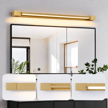 BRILAGI - LED-spegelbelysning AQUA LINE LED/24W/230V 90 cm IP44 guldig CRI 90