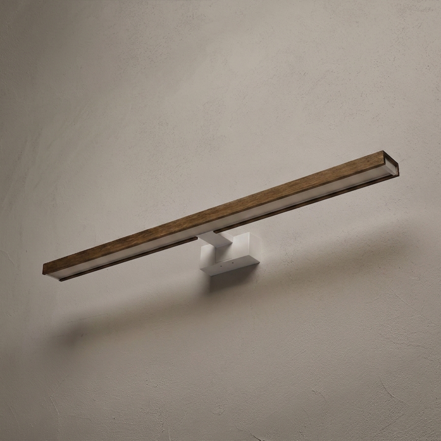 BRILAGI - 3-i-1 LED-badrumsbelysning för spegel WOODY MIRROR LED/15W/230V 80 cm IP44 vit/ek (valnöt)