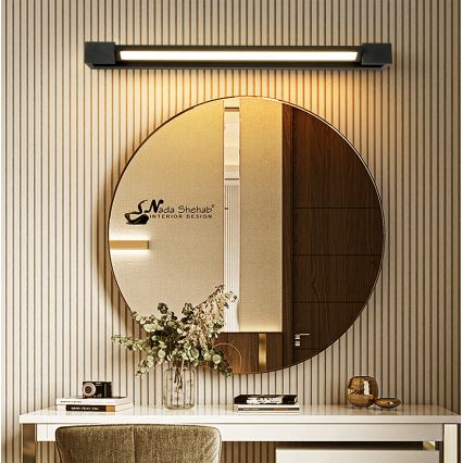 Brilagi - LED-spegelbelysning för badrum AQUA LINE LED/18W/230V 60 cm IP44 svart CRI 90