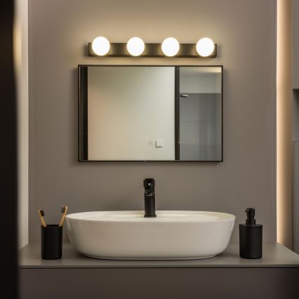 Brilagi - LED-belysning för badrumsspegel HOLLYWOOD 4xLED/3W/230V 53 cm IP44 svart