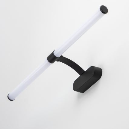Brilagi - LED-badrumsspegelbelysning 2-i-1 TUBEO LED/8W/230V 60 cm IP44 svart