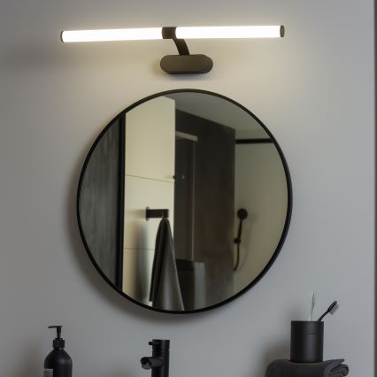 Brilagi - LED-badrumsspegelbelysning 2-i-1 TUBEO LED/8W/230V 60 cm IP44 svart