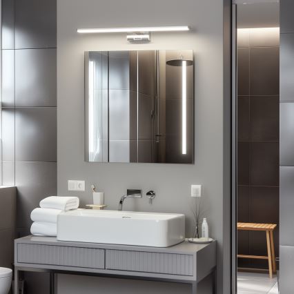 Brilagi - VESTRA 3-i-1 LED-spegelbelysning för badrum LED/12W/230V 60 cm IP44 blank krom