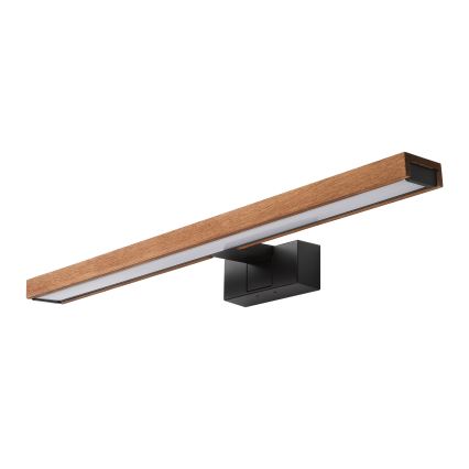 Brilagi - LED-belysning för badrumsspegel WOODY MIRROR 3-i-1 LED/12W/230V 60 cm IP44 svart/körsbärsek