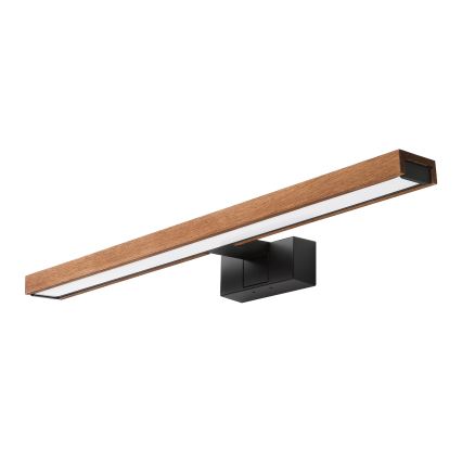 Brilagi - LED-belysning för badrumsspegel WOODY MIRROR 3-i-1 LED/12W/230V 60 cm IP44 svart/körsbärsek