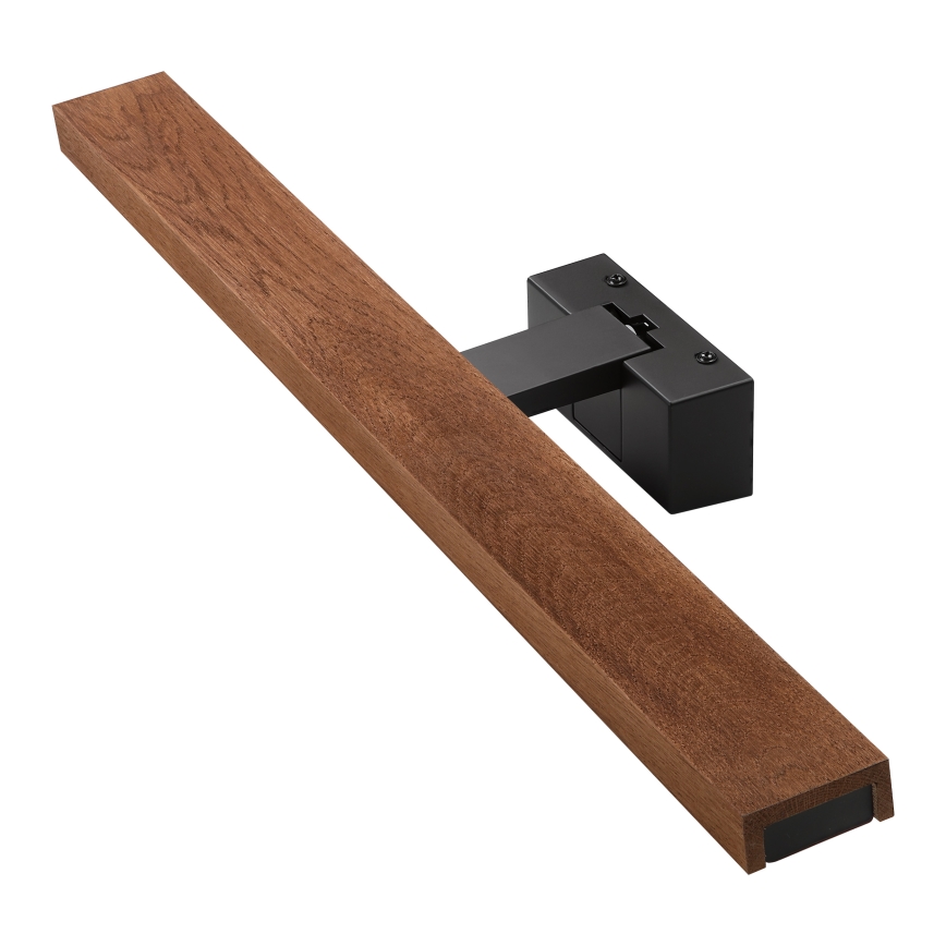 Brilagi - LED-belysning för badrumsspegel WOODY MIRROR 3-i-1 LED/12W/230V 60 cm IP44 svart/körsbärsek