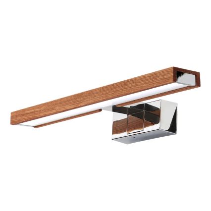 Brilagi - LED-belysning för badrumsspegel WOODY MIRROR 3-i-1 LED/8 W/230 V 40 cm IP44 blank krom/körsbärsek